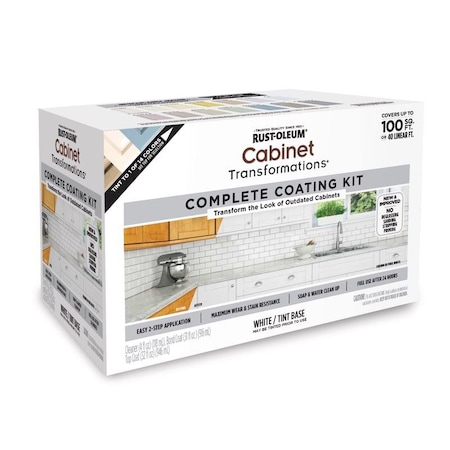 Rust-Oleum Cabinet Transformations Satin White Tint Base Cabinet Refinishing System Interior 1 qt, 2PK 374678